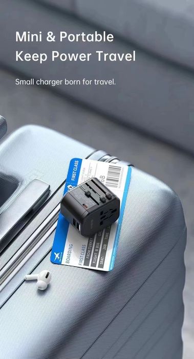 6в1 Универсален адаптер за пътуване UK, US, EU | 2 USB A + USB C