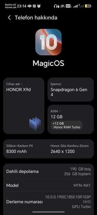 Honor 9xd holati yaxshi obmen