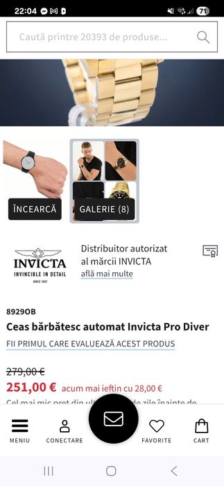 Ceas invicta pro diver automatic