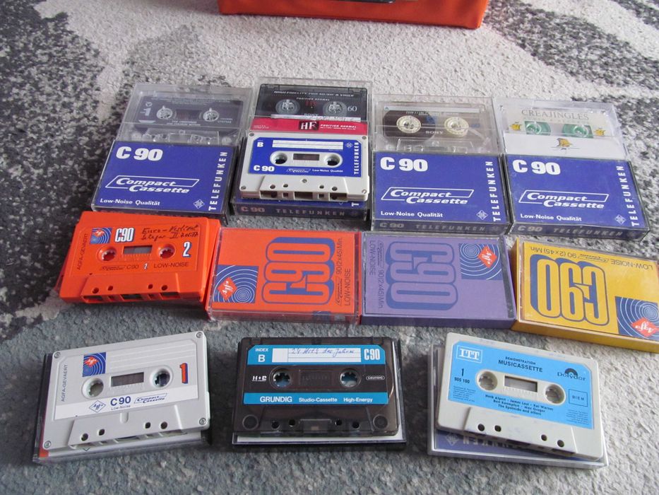 rezervat casete audio lot de 15 bucati cu geanta depozitare