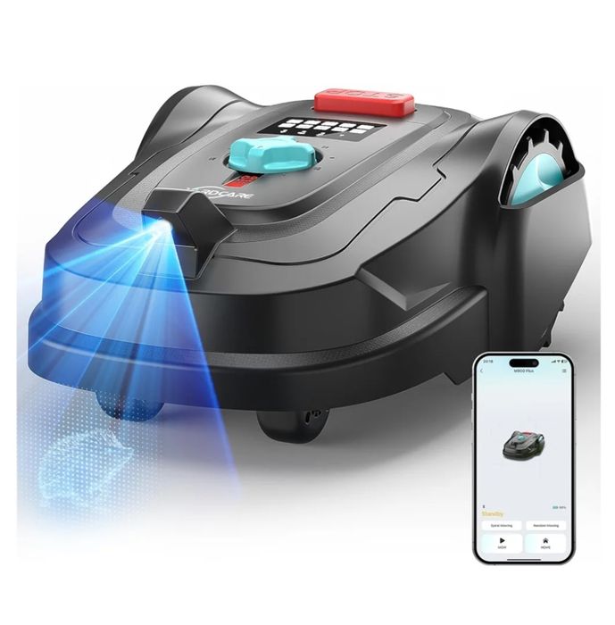 Mașină de tuns iarba robotizată fără fir YARDCARE V3 | Navigație vizuală, DetectareA  obstacolelor, Control prin aplicație, 50 dB, Benzi magnetice