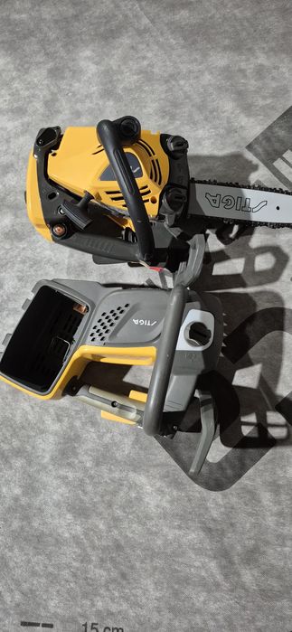 Stiga drujba pe benzina, acumulator