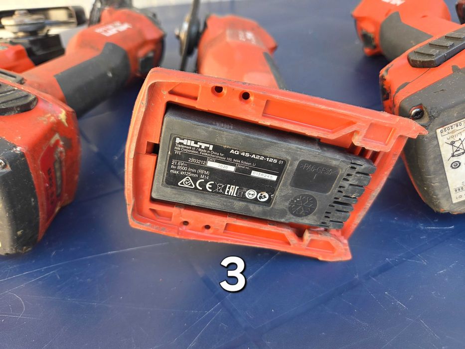 ПРОФЕСИОНАЛНИ Акумулаторни Ъглошлайфи HILTI 22V (125 мм) - ОТЛИЧЕН