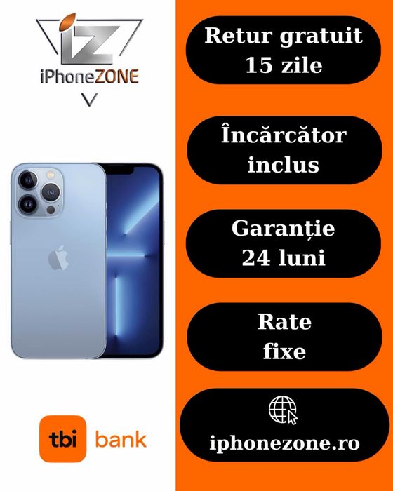 Iphone 13 Pro 256GB 100% Grad A Garantie 24 luni - iphonezone.ro