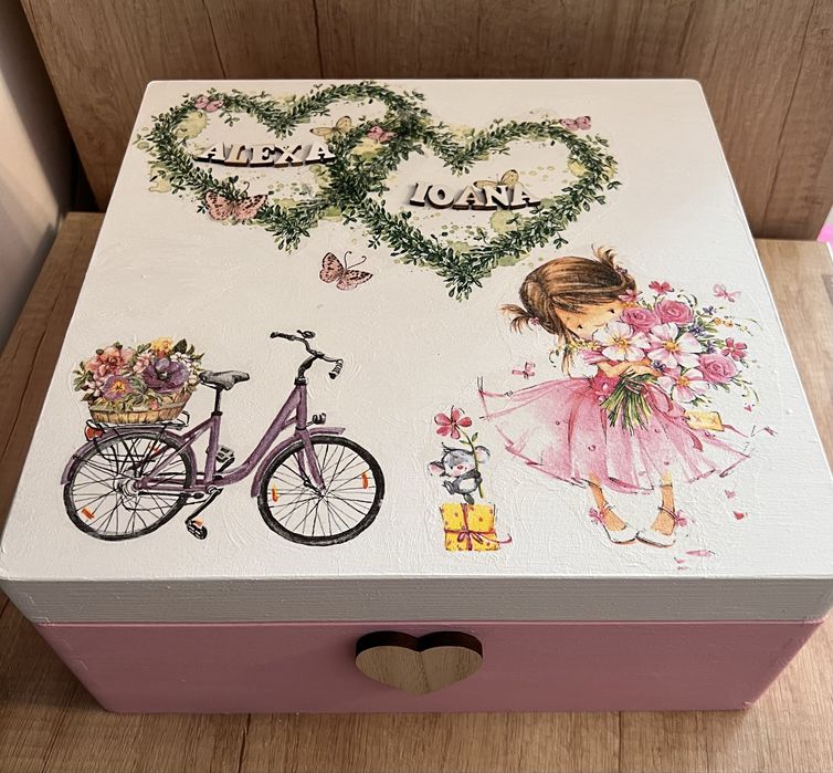 Cutie Trusou Botez Personalizat (din lemn)