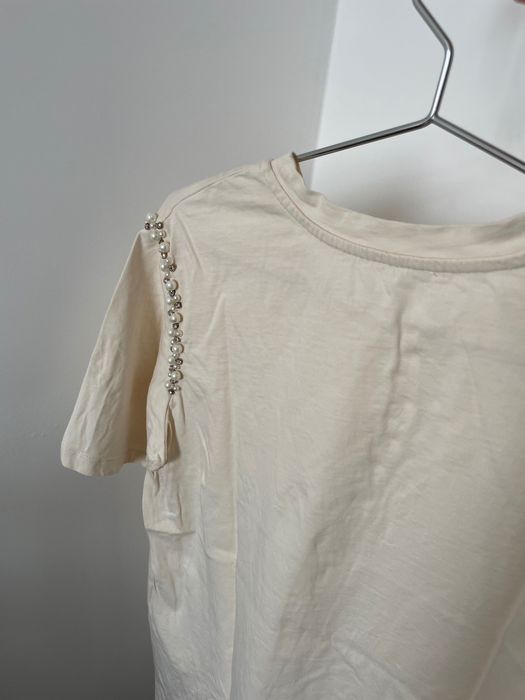 Дамска тениска с перли