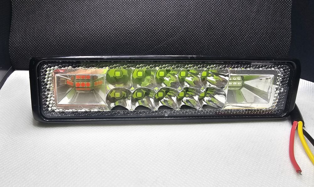 Дневни led светлини, мини лед бар с функция син/червен, 15см