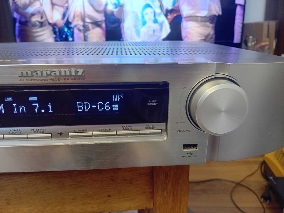 REZERVAT:  Receiver AV Marantz NR1711, 8K HDMI, 7.2 canale, sunet 3D, 90W pe canal, Telecomanda, Bluetooth, Wi-Fi, Dolby Atmos, DTS:X HEOS