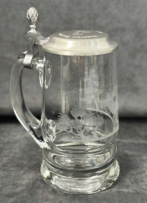 Старинна колекционерска немска халба ловна тематика / ловен мотив елен