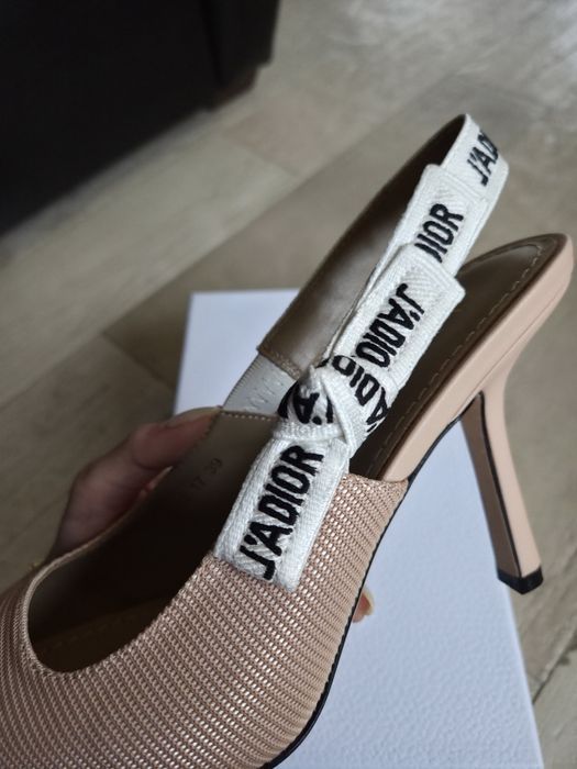 Dior J'Adior Slingback Pump Nude Technical Fabric