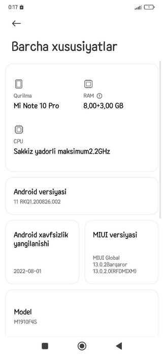 Mi Note 10 Pro Eyj