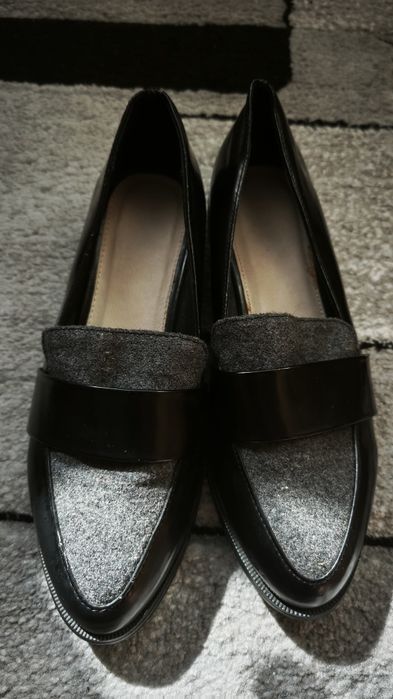 Mocasini negru-gri