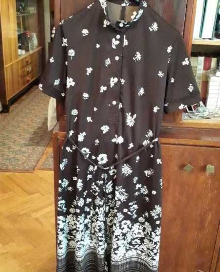 Дамска лятна рокля с къс ръкав и коланче