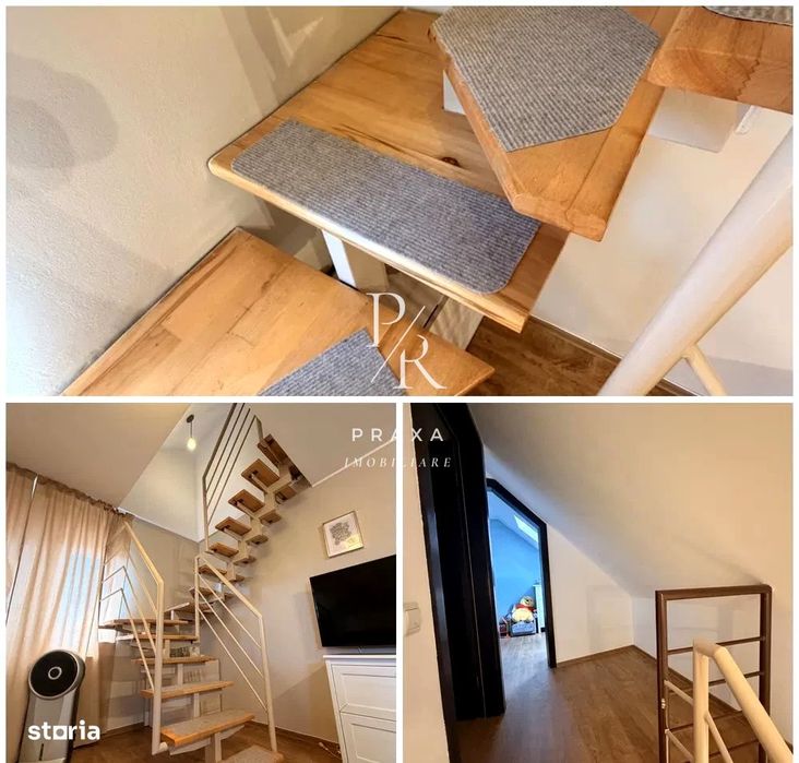 Apartament 3 camere, 65mp, mobilat, parcare, scara interioara, Edgar Q