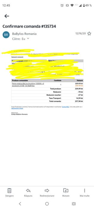 Perie rotativa Babyliss