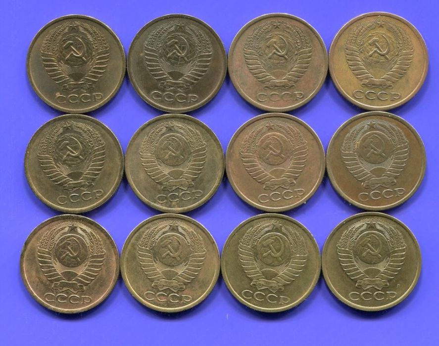 Медные кружки 5 копеек 1961 года от пупочной грыжи