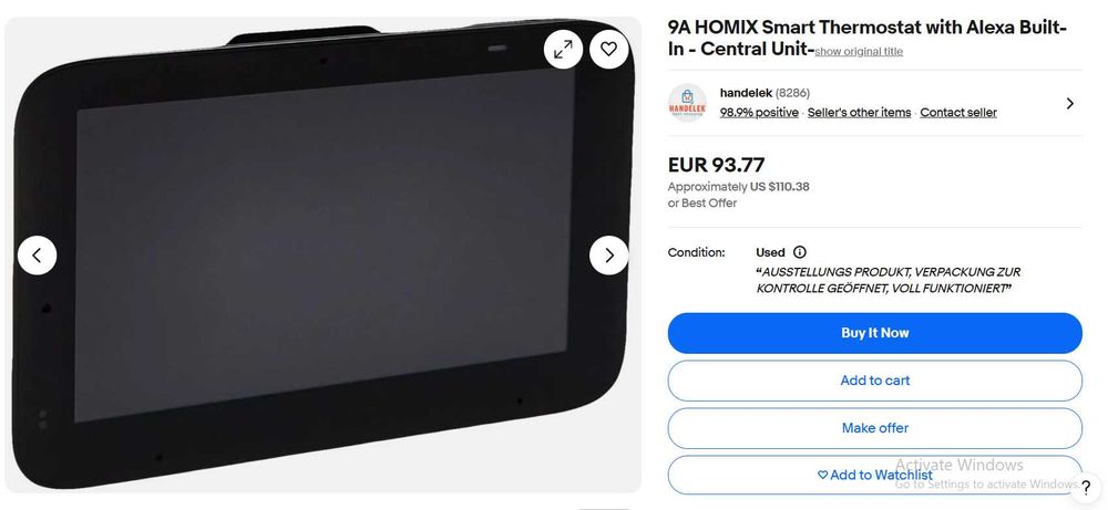 Termostat smart Homix cu Alexa integrat - Nou si sigilat - 350 lei