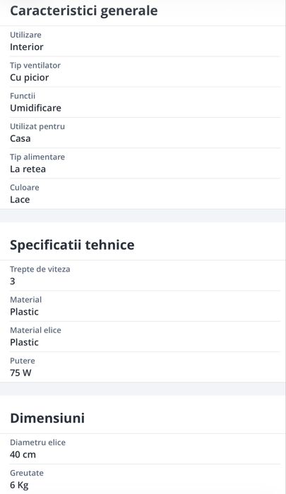 Ventilator cu pulverizare apa