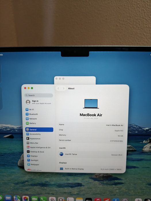 Macbook Air 15" M3 2024 1TB SSD 16GB RAM