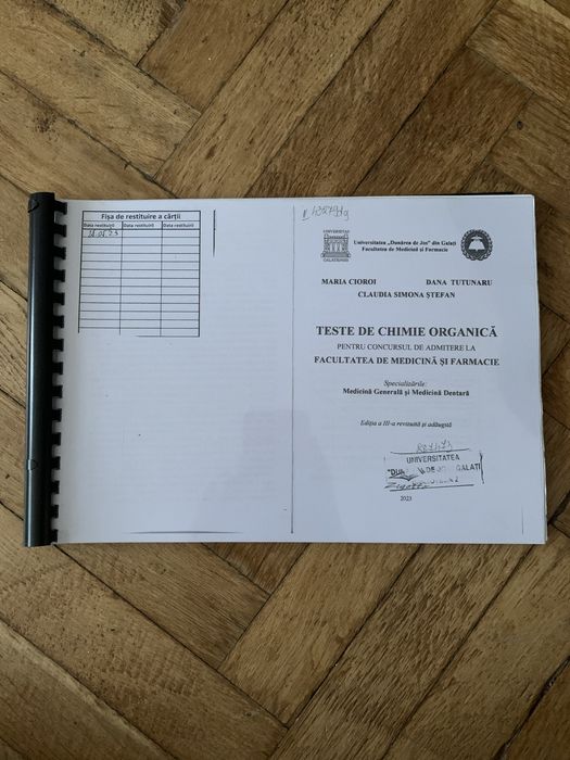 Carti de grile admitere medicina chimie/biologie