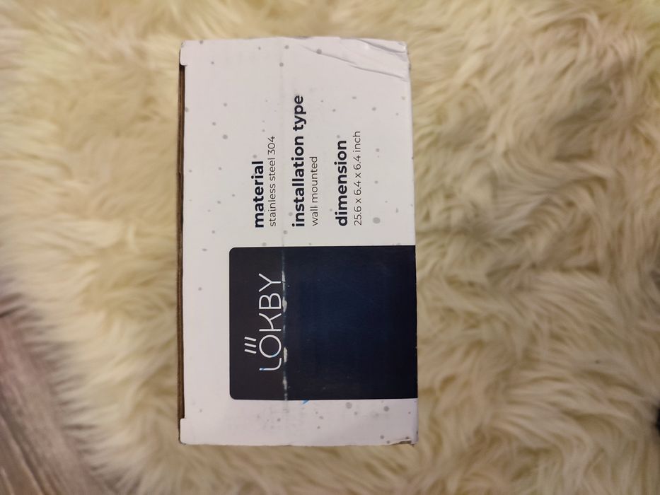 Suport hartie igienica cu raft culoare negru