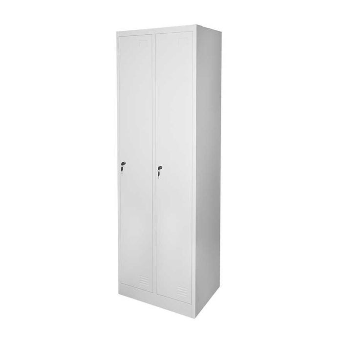 Dulap Fiset Dublu Vestiar  Metalic Usi Securizate 180x60x45cm+LivrGrat