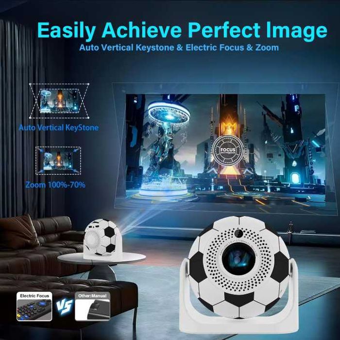 Videoproiector AOKANG JY360, Android 13, Wi-Fi6, Bluetooth 5.0