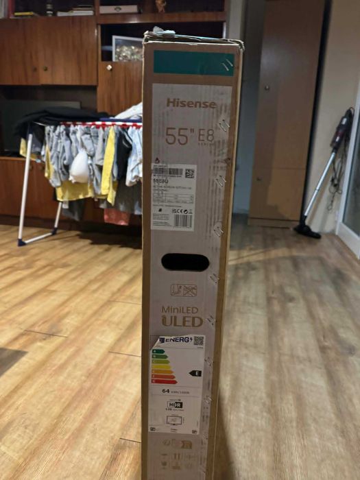 Телевизор Hisense E8Q 55" инча MiniLED ULED 4K 144Hz Чисто нов