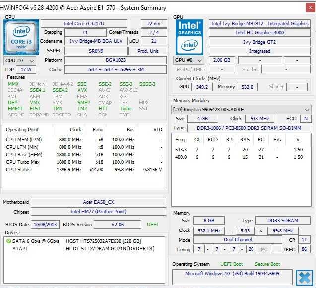 Laptop Acer I3 3217u Ram 8G HDD/SSD, 15.6 inch 40 cm