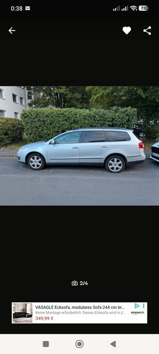 Bară față completă Volkswagen Passat B6 argintie 2005-2010
