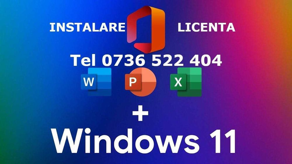 Instalare WINDOWS 11*10 Imprimanta OFFICE2024 la domiciliul clientului