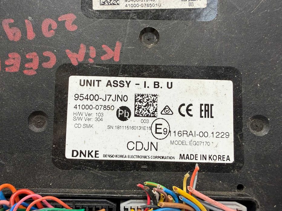 Modul confort / Unitate I.B.U. KIA Cee'd III 95400J7JN0 2019 / [2018+] / (5B3)