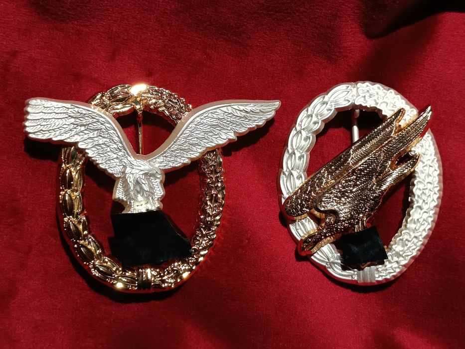WW2 Lot  6 insigne germane Luftwaffe și Fallschirmjager/Repro noi ! Preț pentru o piesa !