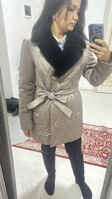 стеганное пальто куртка
