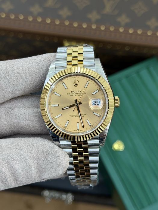 Rolex Date-Just 41 Index Champagne Dial ETA 3235