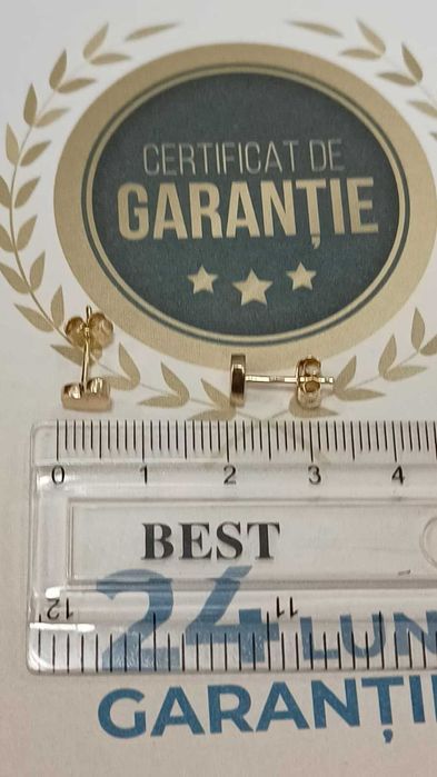 Cercei aur 14k 1.04g [AG24 Harlau B.45650.1]  Garantie 2 ani!