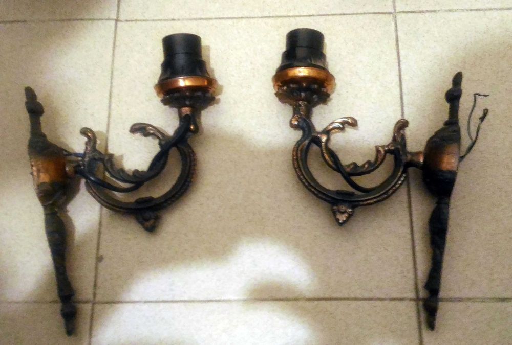 Масивен месингов полилей + два аплика