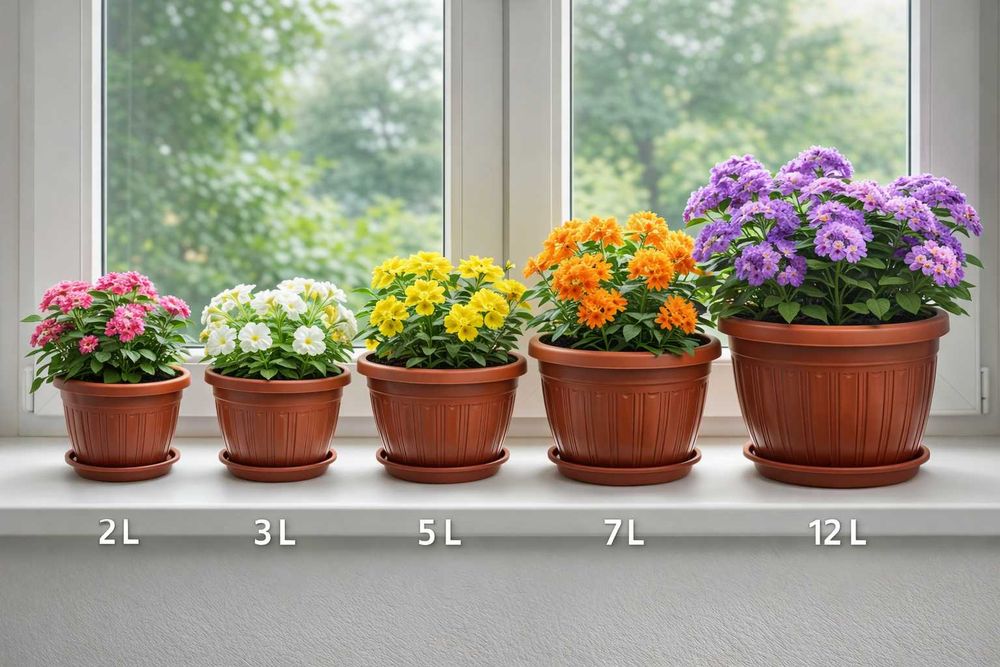 Цветочный горшок круглый — 2, 3, 5, 7, 12, 20, 30, 50 литров