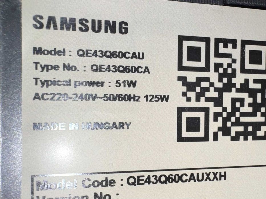 Телевизор SAMSUNG QE43Q60CAUXXH 43" QLED 4K Ultra HD SmartTV Tizen™