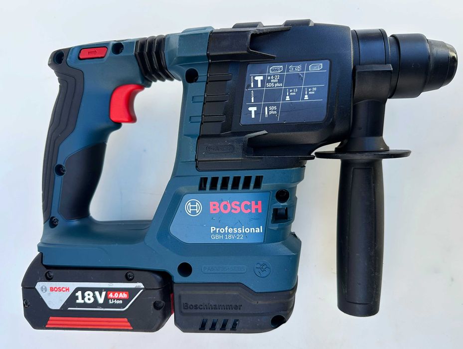 BOSCH GBH 18V-22 -Безчетков акумулаторен перфоратор 18V 4.0Ah като нов
