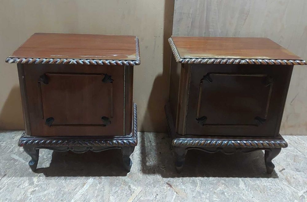 2 buc Noptiera Vintage Stil Rococo; Mic dulap pentru dormitor