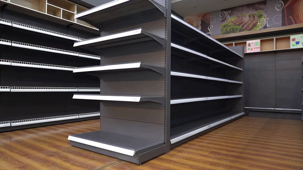 Стелаж полкалар магазин касса стол