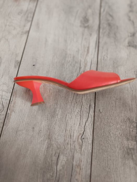 Шлепки Mango оранжевый