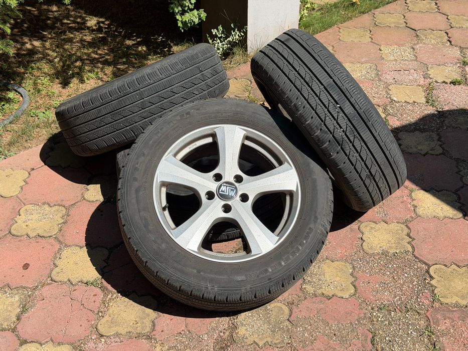 Janta aliaj MSW 19 W Full Silver 7X17 5X114,30 ET45 + cauciucuri de iarna Minerva
