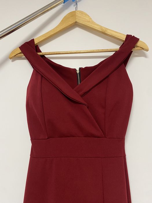 Rochie lungă, visinie, mărimea S/M