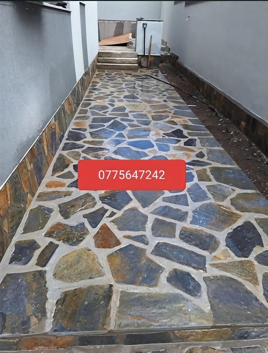 Piatra naturala de munte si montaj