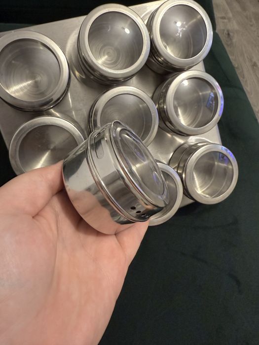 Set condimente otel inoxidabil 9 recipiente