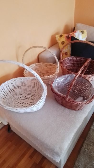 5бр различни плетени кошници