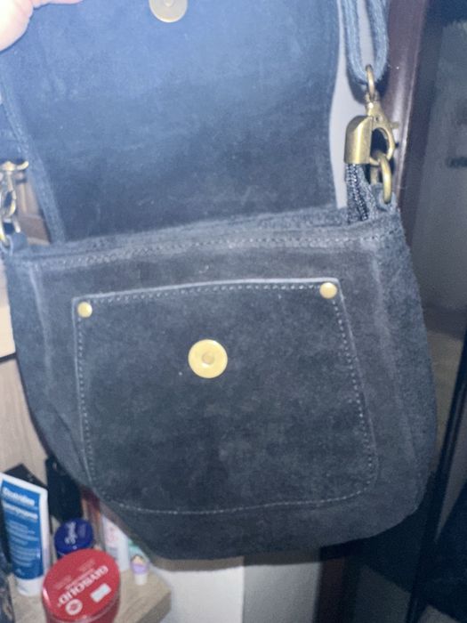 Дамска чантичка естествен велур Vera