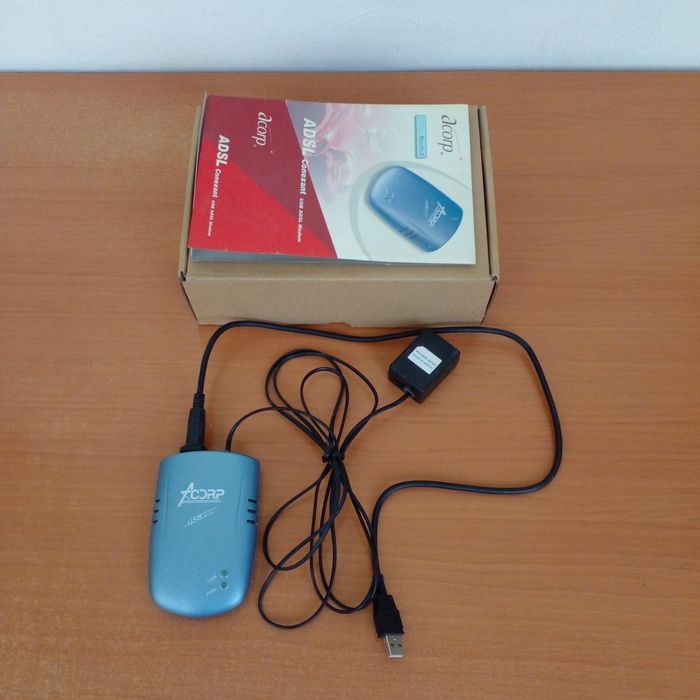 Модем ACORP USB ADSL,  сплиттер в комплекте
